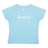 REEBOK Womens T-Shirt Blue S