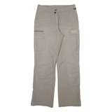 JACK WOLFSKIN Cargo Outdoor Womens Trousers Beige Regular Bootcut W30 L30