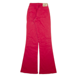 CIMARRON Womens Trousers Red Slim Flared W24 L34