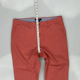 Tommy Hilfiger Slim Fit Chinos - 34W 30L Red Cotton