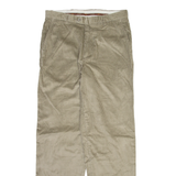 TASSO ELLA Mens Corduroy Trousers Beige Regular Straight W34 L32