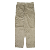 TASSO ELLA Mens Corduroy Trousers Beige Regular Straight W34 L32