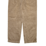 NAUTICA Mens Corduroy Trousers Beige Regular Straight W36 L30