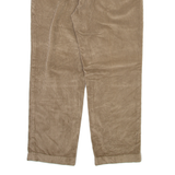 NAUTICA Mens Corduroy Trousers Beige Regular Straight W36 L30