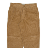 SCANDIA WOODS Mens Corduroy Trousers Beige Relaxed Straight W34 L28