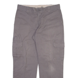 DICKIES Cargo Mens Trousers Grey Regular Straight W34 L28