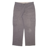 DICKIES Cargo Mens Trousers Grey Regular Straight W34 L28
