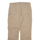 CARHARTT Carpenter Mens Trousers Beige Relaxed Straight W36 L32