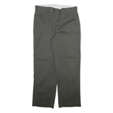 DICKIES Mens Trousers Grey Regular Straight W34 L29