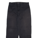 DICKIES Mens Trousers Black Loose Straight W35 L30
