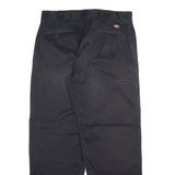 DICKIES Mens Trousers Black Loose Straight W35 L30
