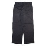 DICKIES Mens Trousers Black Loose Straight W35 L30