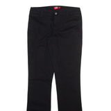 DICKIES Womens Trousers Black Slim Bootcut W28 L32