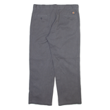 DICKIES Mens Trousers Grey Regular Straight W36 L29