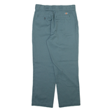 DICKIES Womens Trousers Blue Regular Straight W29 L26