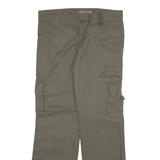 DICKIES Cargo Womens Trousers Grey Relaxed Straight W33 L31