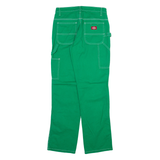 DICKIES Carpenter Womens Trousers Green Regular Straight W26 L31