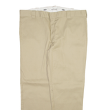 DICKIES Mens Trousers Beige Slim Straight W42 L32