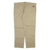 DICKIES Mens Trousers Beige Slim Straight W42 L32