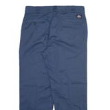 DICKIES Mens Trousers Blue Regular Straight W34 L29