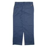 DICKIES Mens Trousers Blue Regular Straight W34 L29