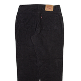 LEVI'S 550 Womens Corduroy Trousers Grey Relaxed Tapered W32 L30