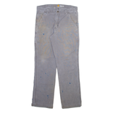 CARHARTT Mens Trousers Grey Relaxed Straight W32 L32