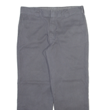 DICKIES Mens Trousers Grey Regular Straight W36 L29