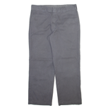 DICKIES Mens Trousers Grey Regular Straight W36 L29