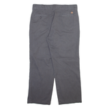 DICKIES Mens Trousers Grey Regular Straight W36 L29