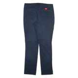 DICKIES Womens Trousers Blue Slim Straight W30 L29