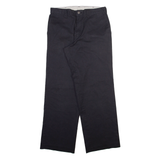 DICKIES Mens Trousers Black Regular Straight W32 L32