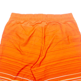 NIKE Knvb Mens Sports Shorts Orange Striped S W28