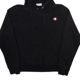 CHAMPION Mens Black Hoodie S