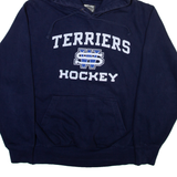 POWER-TEK Terriers Hockey Mens Blue Hoodie USA L