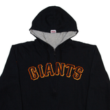 STITCHES Giants Mens Black Hoodie Full Zip USA L