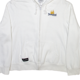 DISNEY Mens White Hoodie Full Zip XL