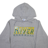 RUSSELL ATHLETIC Feathers River Baseball Mens Grey Hoodie USA S