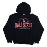GILDAN Cardinals Ball State Mens Black Hoodie USA M