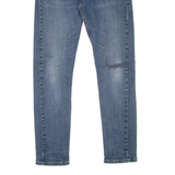 LEVI'S 512 Jeans Distressed Mens Blue Slim Tapered Stonewash W30 L32