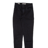 LEVI'S 721 BIG E High Rise Mens Jeans Black Slim Skinny W22 L30