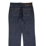 DRIVER Womens Jeans Blue Loose Straight W33 L32