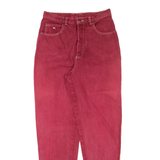 TEDDY'S Womens Jeans Red Relaxed Tapered W28 L29
