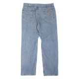 CARHARTT Workwear Mens Jeans Blue Regular Straight Stone Wash W36 L31