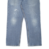 CARHARTT Distressed Workwear Mens Jeans Blue Straight Stone Wash W36 L30