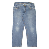 CARHARTT Distressed Workwear Mens Jeans Blue Straight Stone Wash W36 L30