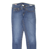 TRUE RELIGION Serena Womens Jeans Blue Slim Skinny Stone Wash W29 L29