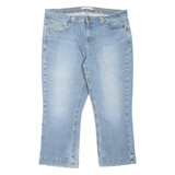 TOMMY HILFIGER Cropped Womens Jeans Blue Regular Straight Stone Wash W36 L23