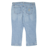 TOMMY HILFIGER Cropped Womens Jeans Blue Regular Straight Stone Wash W36 L23