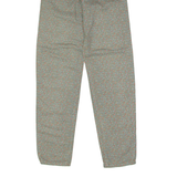 DONOVAN Patterned Chino Womens Twill Trousers Grey Slim Straight 80s W26 L31